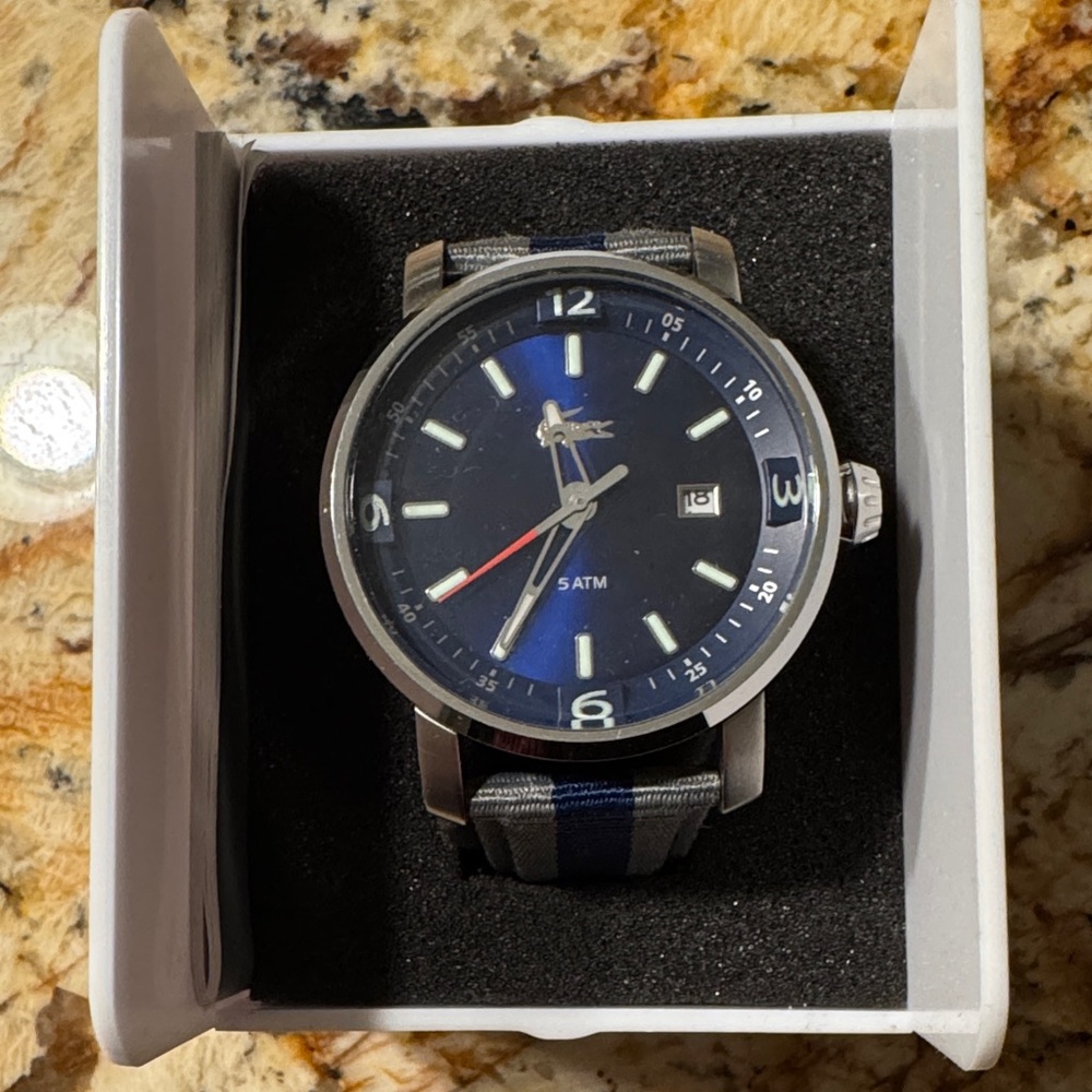 Lacoste Navy and Silver Men's Watch
